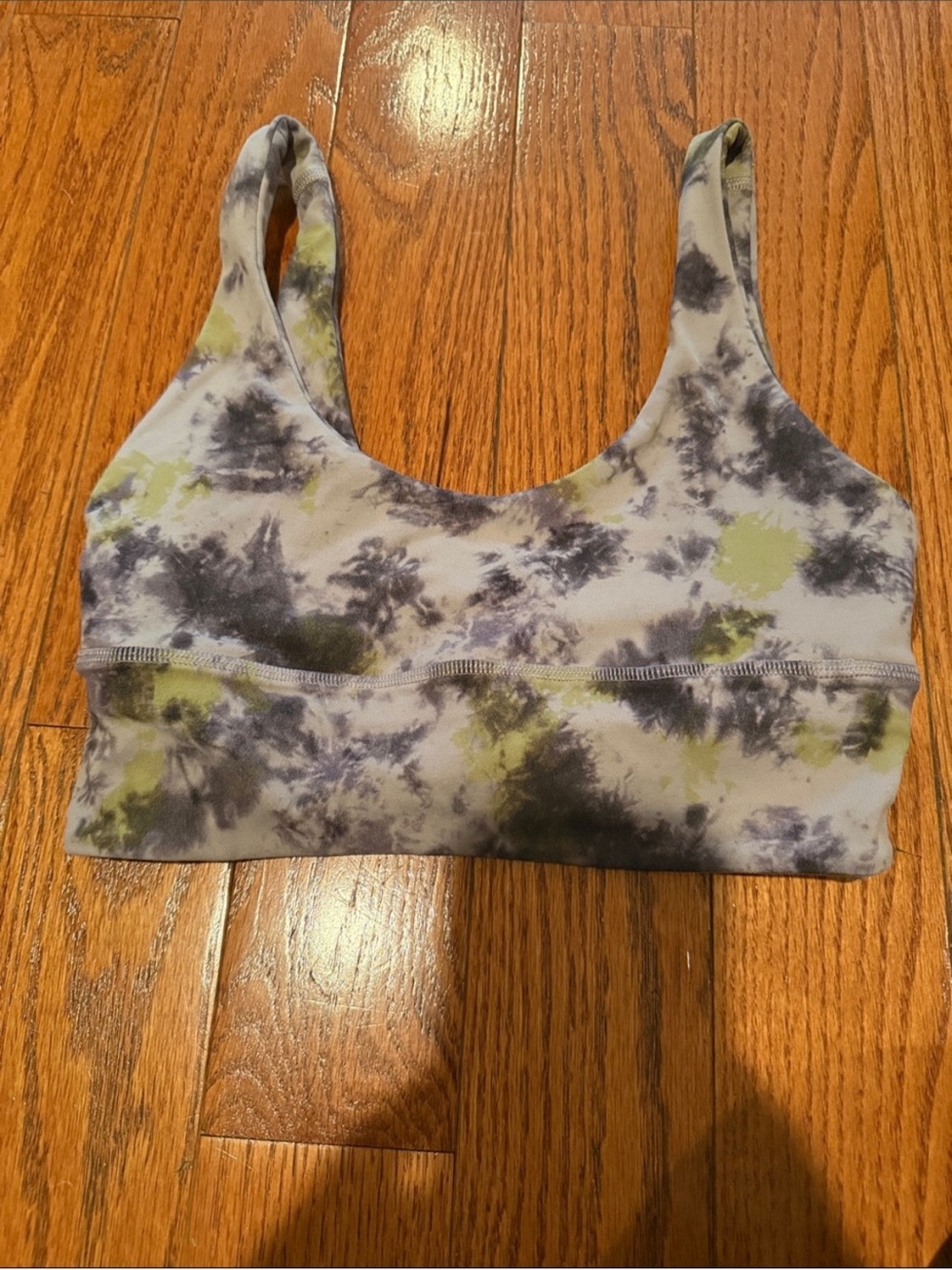 Women’s Tie-Dye Scoop Sports Bra - Gray & Olive